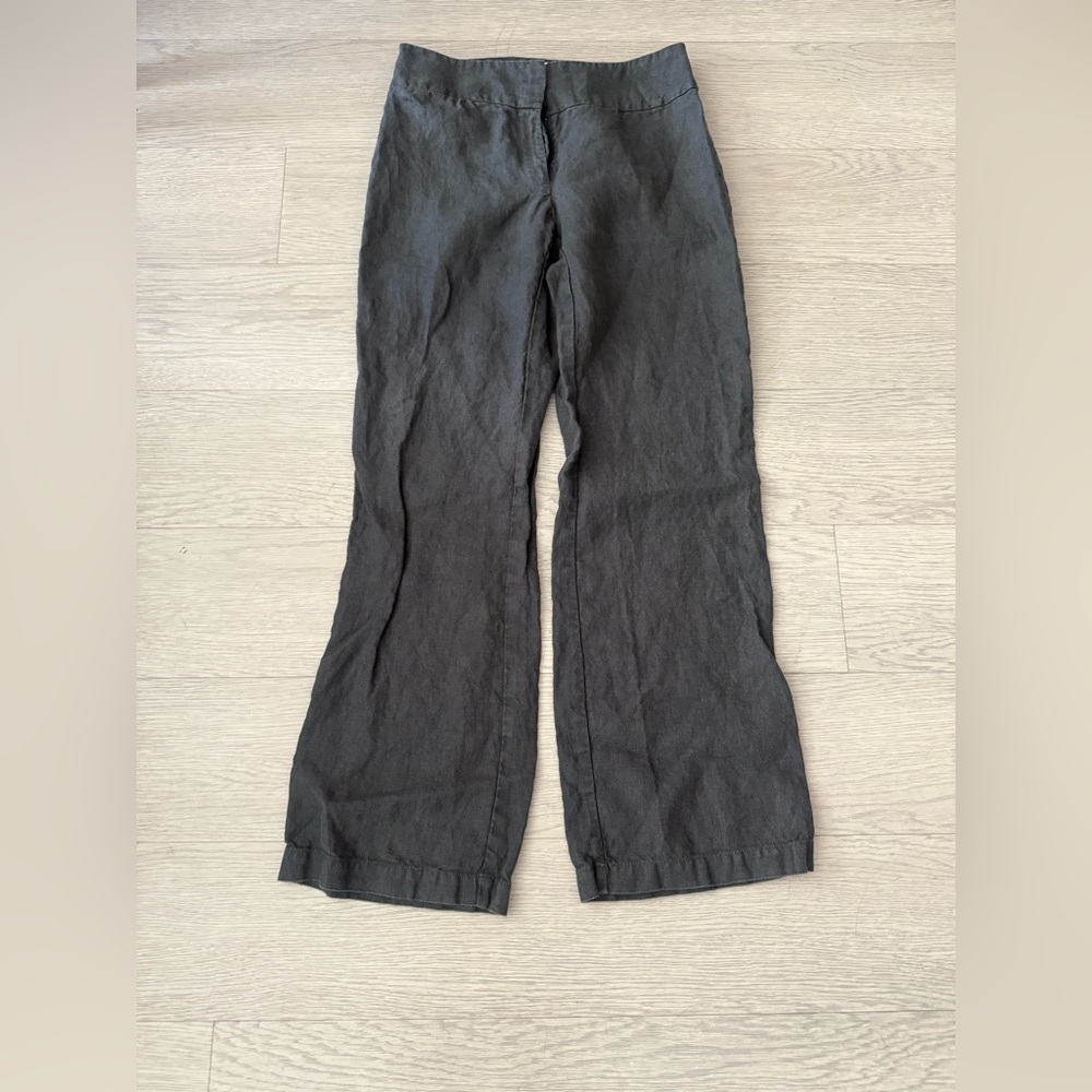 Eileen Fisher Black Linen Pants